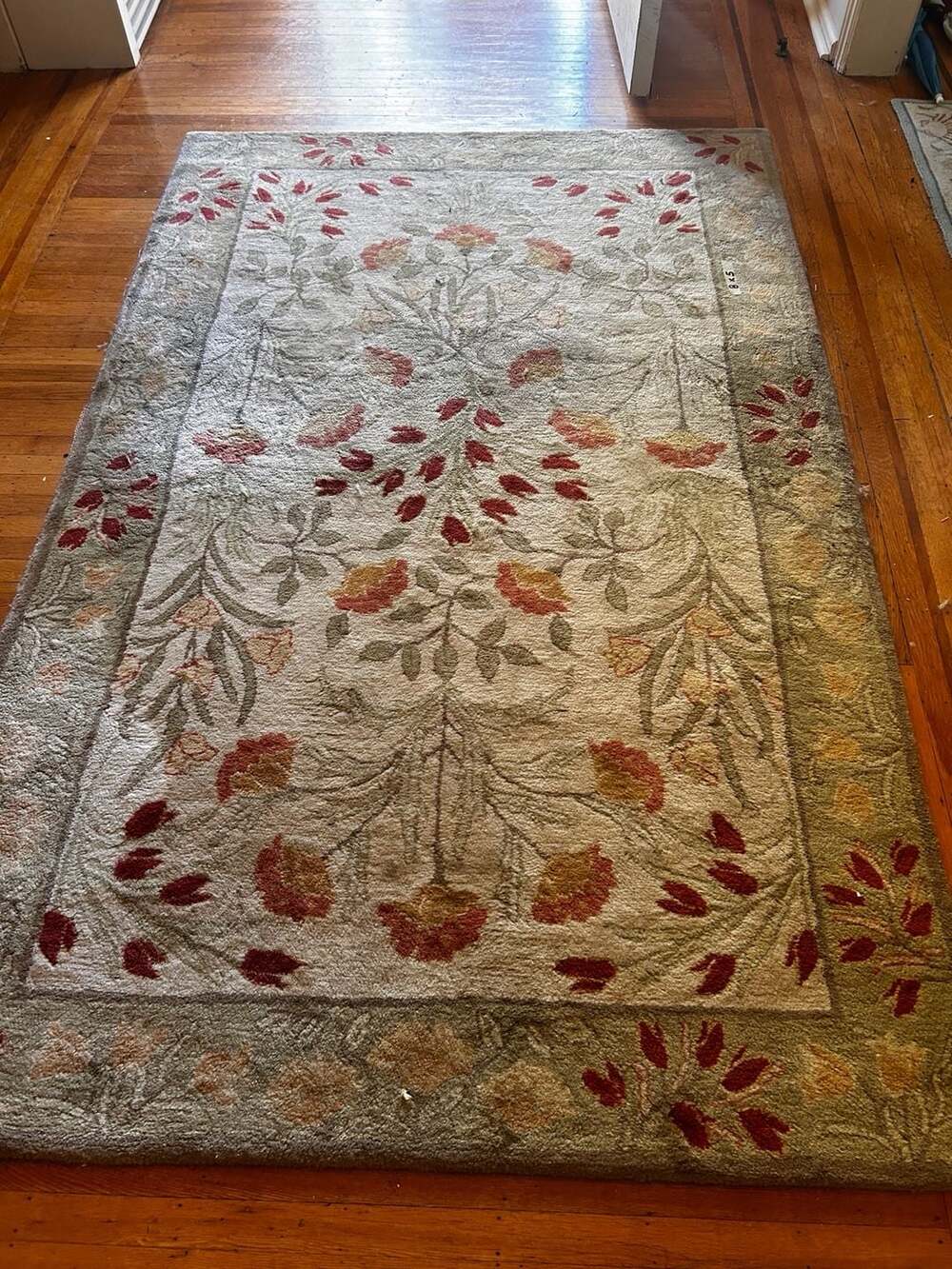 Pottery Barn Adeline Sage Hand-Tufted Wool Rug 5x8